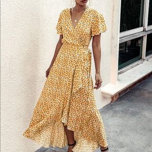 Floral wrap maxi dress
